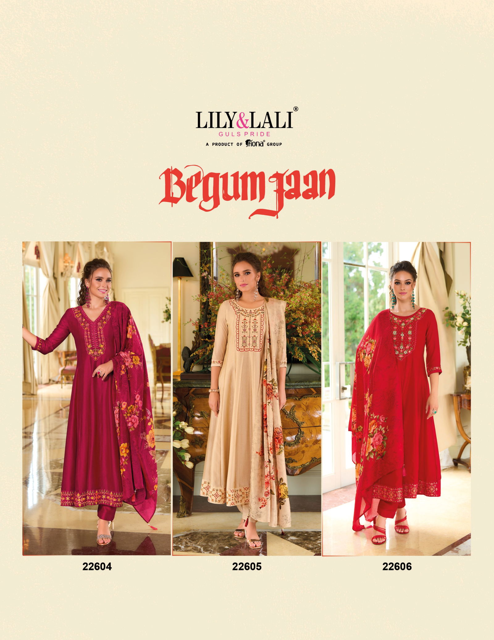 Begum Jaan By Lily And Lali Vichitra Silk Anarkali Kurti With Bottom Dupatta Wholesale Online